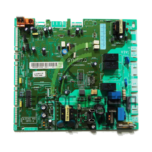 Placa Electrónica Saunier Duval Isotwin F28 EA — Ref. S1062000, repuesto fotografiado sobre fondo blanco