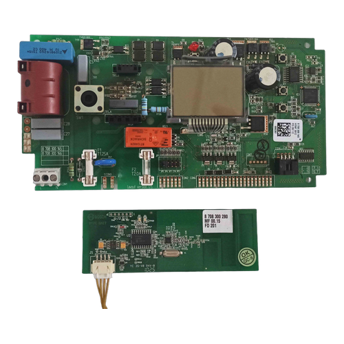 Placa Electrónica Junkers Celsius Plus — Ref. 8708300280, repuesto original sobre fondo blanco