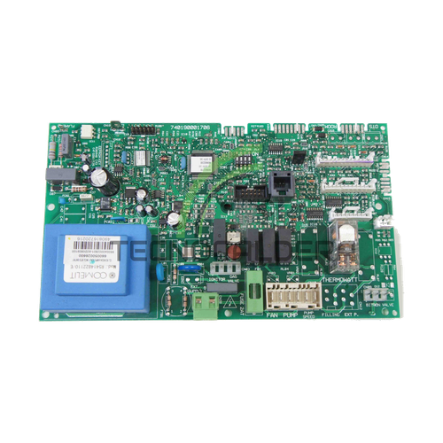 Placa Electrónica Ariston Clas 24 FF Alixia — Ref. 740190001706, repuesto fotografiado sobre fondo blanco