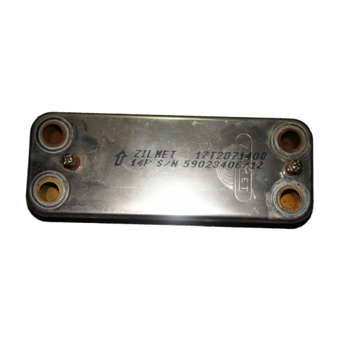 Intercambiador de Placas Baxiroca Neodens 24 24F — Ref. 125565366, repuesto fotografiado sobre fondo blanco