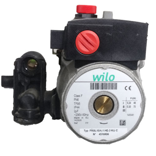 Bomba circuladora Wilo Ferroli Divatech Micro 39818450, vista limpia completa