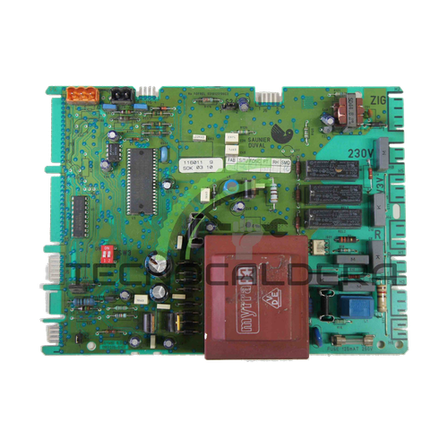 Placa Electrónica Saunier Duval Isofast F28 E1 — Ref. 116011, repuesto fotografiado sobre fondo blanco