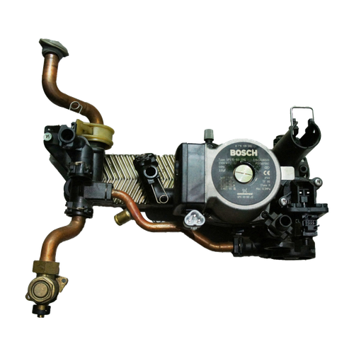 Cuerpo Hidráulico Junkers Cerastar Comfort Bajo NOX ZWN25 8MFA — Ref. UPS15-60, repuesto fotografiado sobre fondo blanco