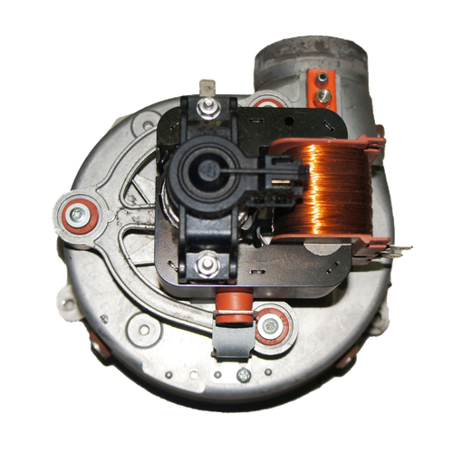 Ventilador Junkers Cerastar Comfort Bajo NOX ZWN25 8MFA — Ref. 87186418780, repuesto fotografiado sobre fondo blanco