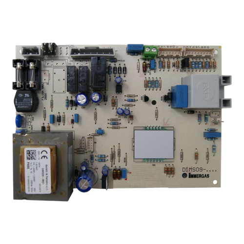 Placa electrónica Immergas Eolo Star 23 kW DIMS09-IM01, referencia 1.023947, sobre fondo blanco