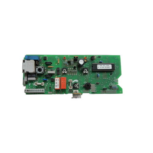 Placa electrónica Junkers Eurosmart ZWA 24 1A23, referencia 8744501254, sobre fondo blanco
