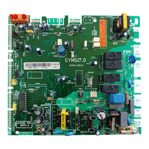 Placa Electrónica Saunier Duval Isomax F35 H-mod — Ref. 0310144400L12, fotografía del repuesto sobre fondo blanco