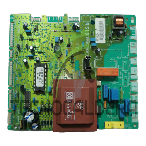 Placa Electrónica Saunier Duval Opaliafast F 17 E — Ref. S1208500, repuesto original sobre fondo blanco