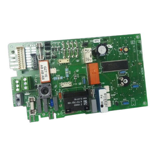 Placa Electrónica Junkers Eurostar ZWE 24-3HKD Atmosferica — Ref. 8748300, fotografía del repuesto sobre fondo blanco