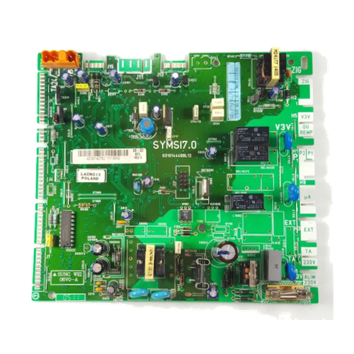 Placa Electrónica Saunier Duval Themaclassic F25E — Ref. 0310144400015, repuesto fotografiado sobre fondo blanco
