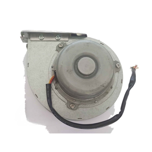 Ventilador Junkers Hydrocompact Calentador — Ref. DRF-738-549, repuesto fotografiado sobre fondo blanco